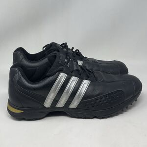Adidas Adiwear 3D Fit Golf Shoes Mens 13 Black Leather Plastic Spikes Comfort